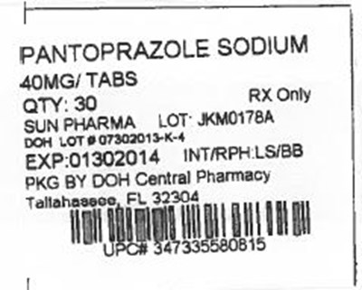 Label Image For 40mg (40mg Sun Pharma)